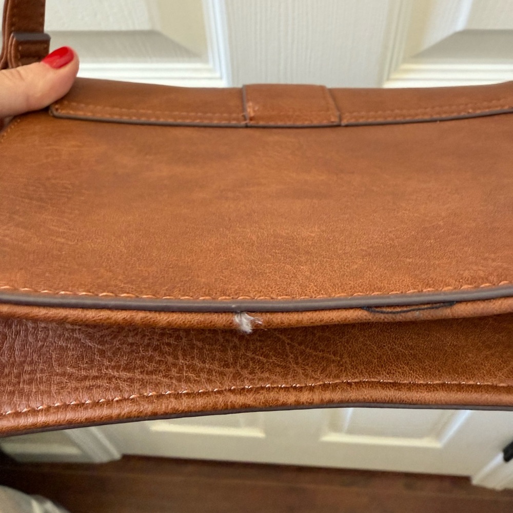 Brown Leather Studded Shoulder Bag - Picture 4 of 4